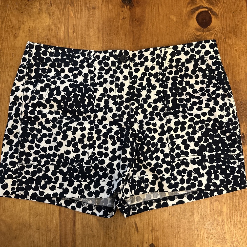 Loft‎ Womens Navy & White Cargo ShortsAnimal Print Pattern Size 8 - New